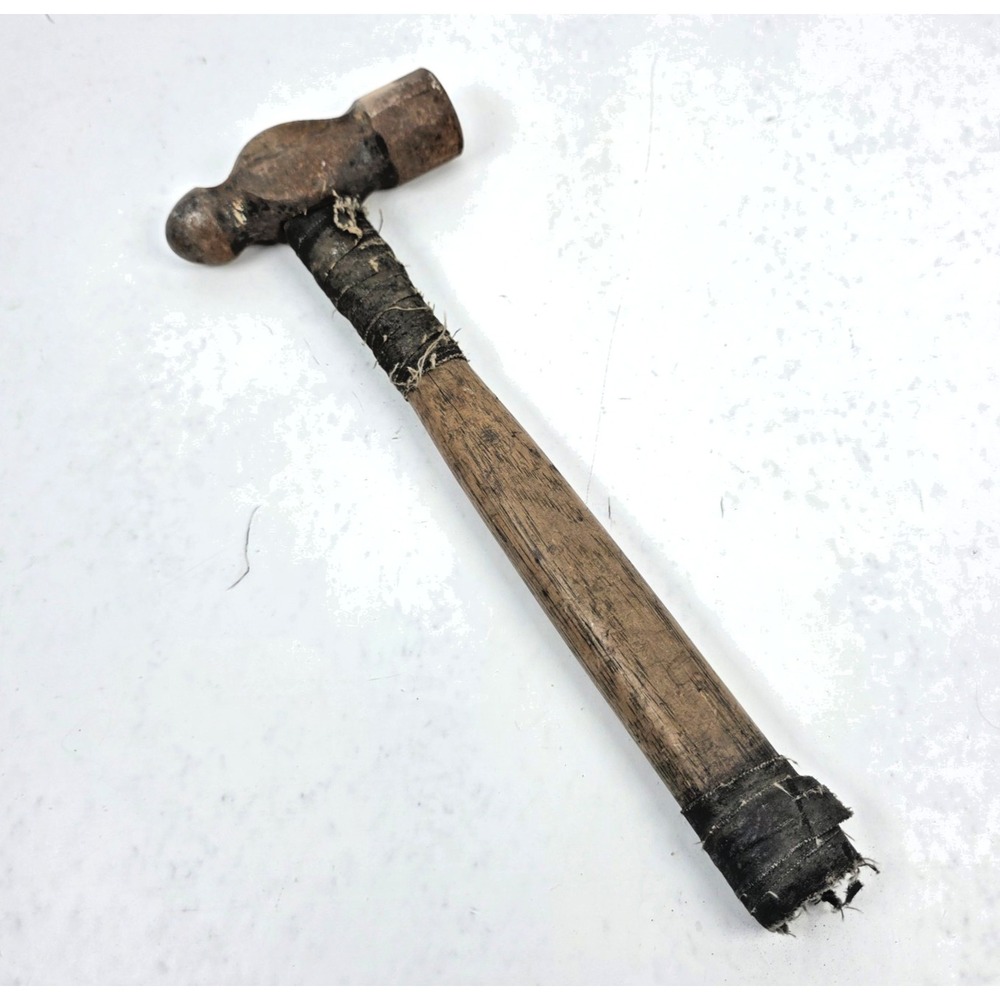 Antique Ball Peen Hammer Vintage Tool USA Mechanic Blacksmith 1 lb 12 oz